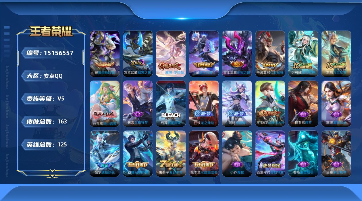 WZQM45158王者荣耀账号详情图17