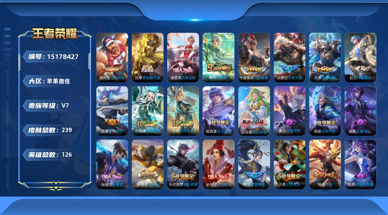 WZQM46543王者荣耀账号详情图13 WZQM46543王者荣耀账号详情图13