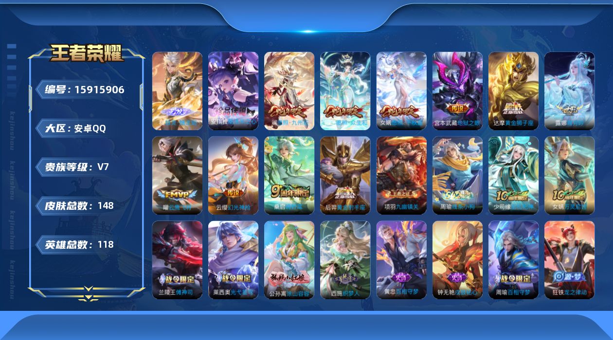 WZQM477917王者荣耀账号详情图14