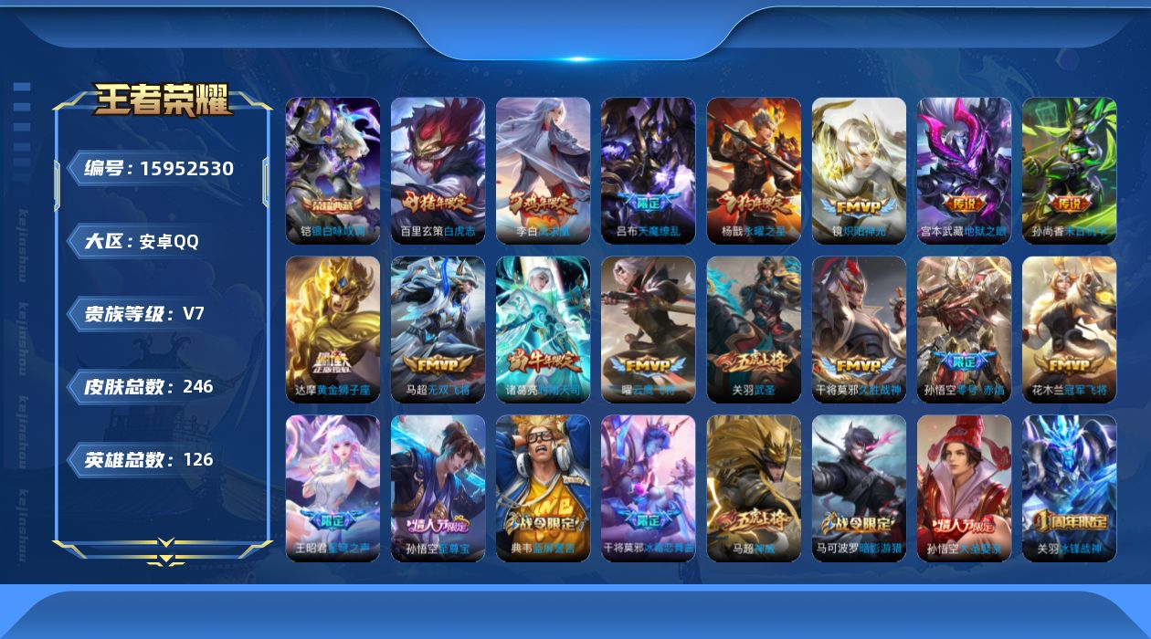 WZQM480344王者荣耀账号详情图14 WZQM480344王者荣耀账号详情图14