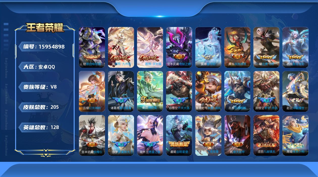 WZQM480674王者荣耀账号详情图14