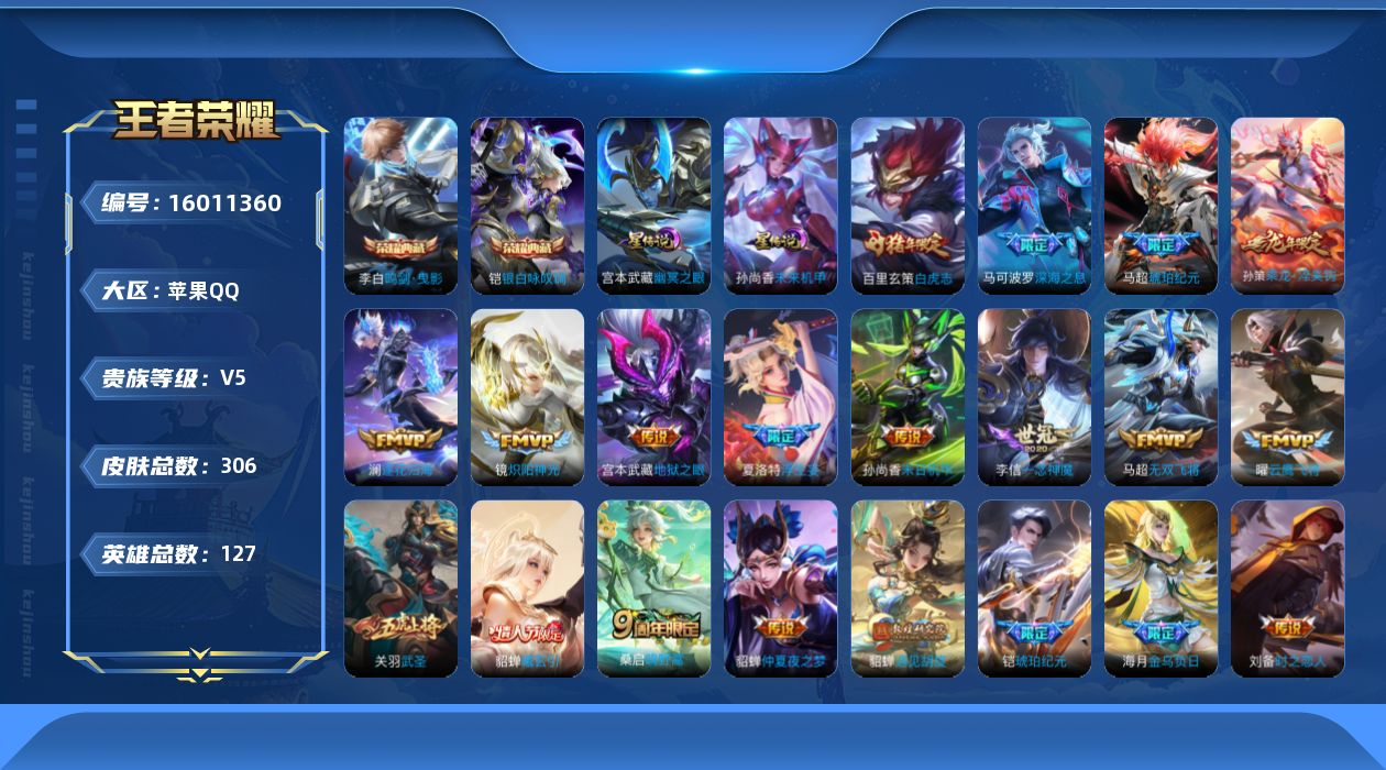 WZQM484978王者荣耀账号详情图18