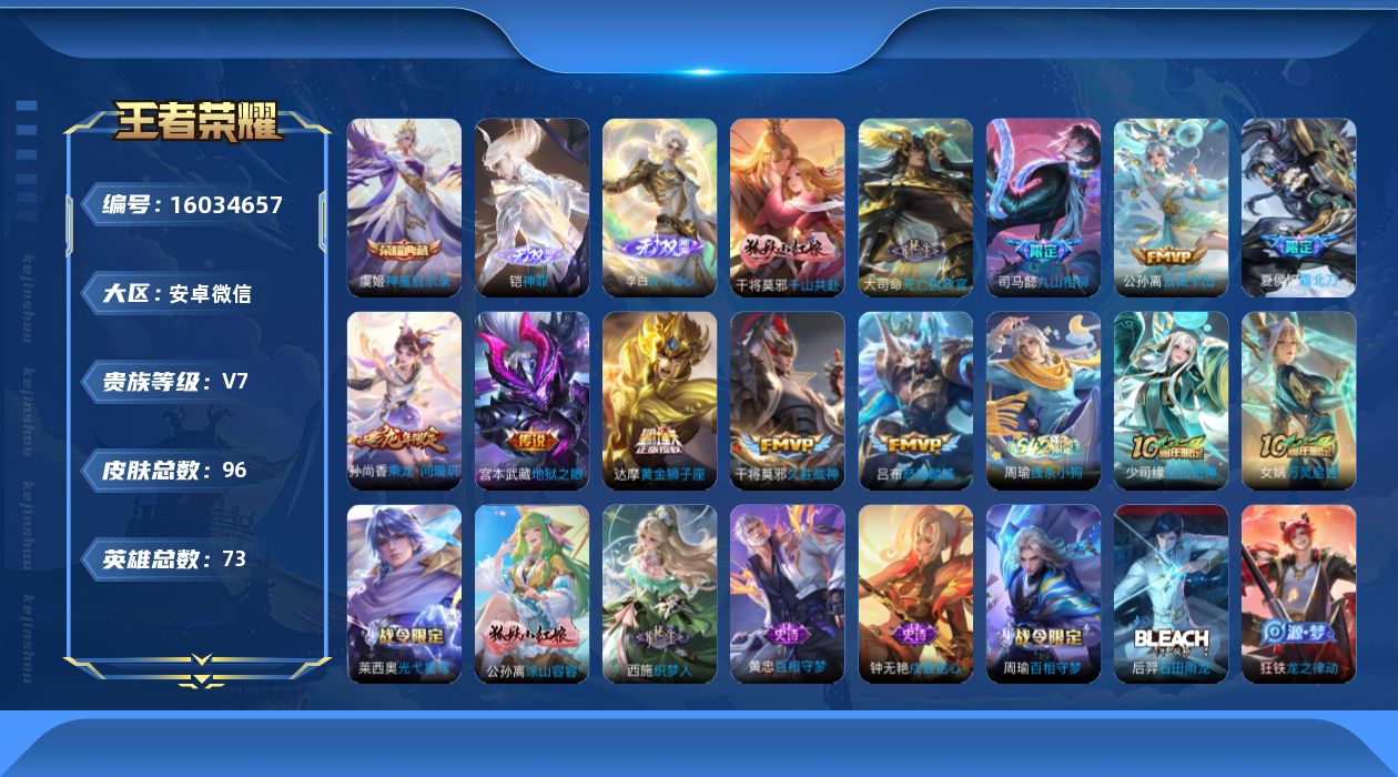 WZQM486316王者荣耀账号详情图16