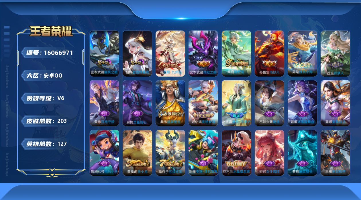 WZQM488220王者荣耀账号详情图16