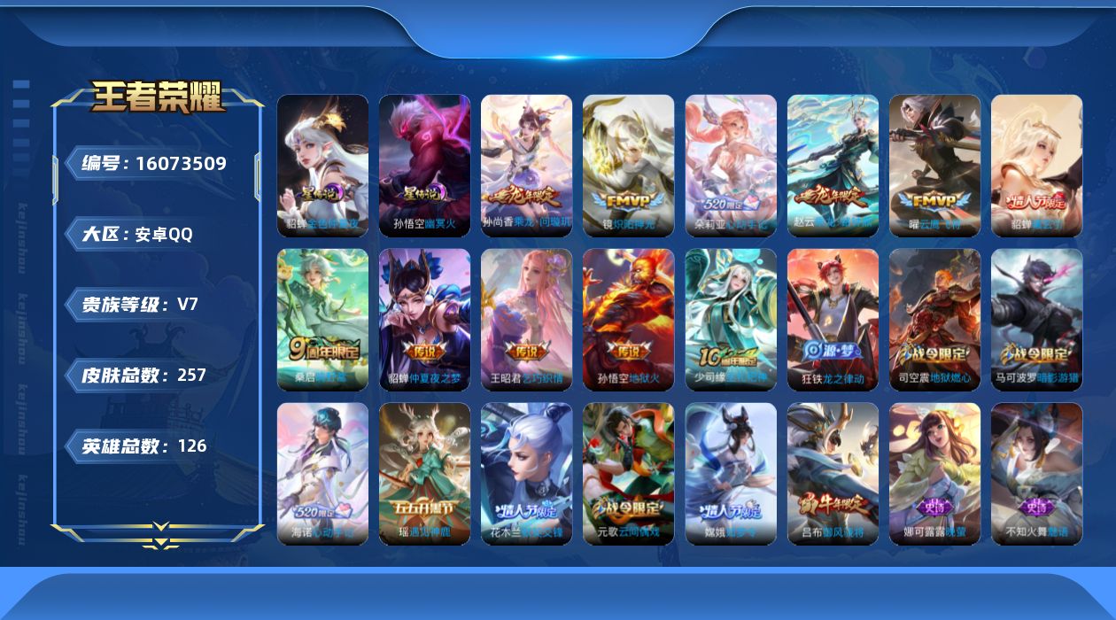 WZQM489168王者荣耀账号详情图17