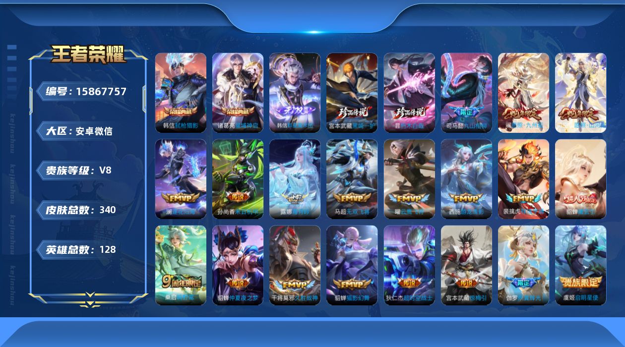 WZQM490275王者荣耀账号详情图20