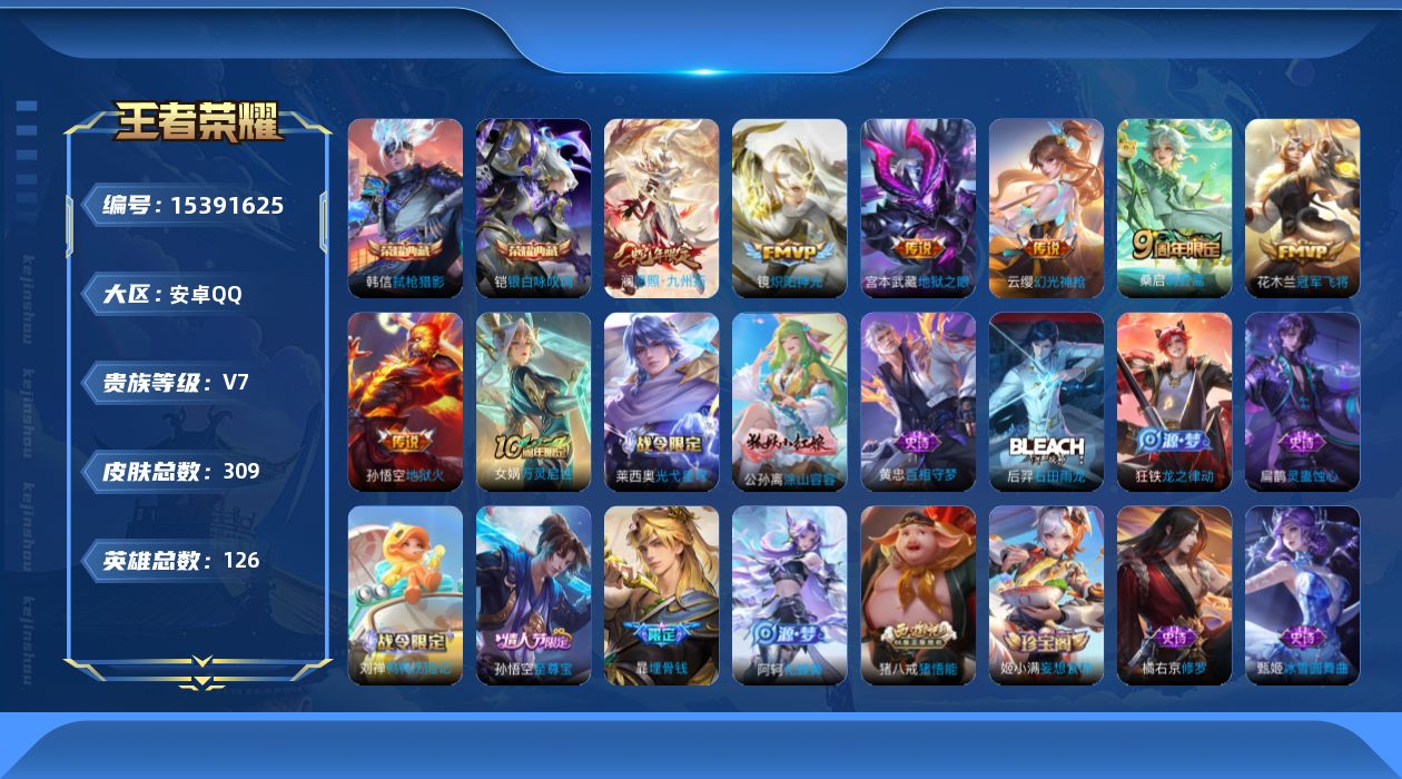 WZQM489648王者荣耀账号详情图15 WZQM489648王者荣耀账号详情图15