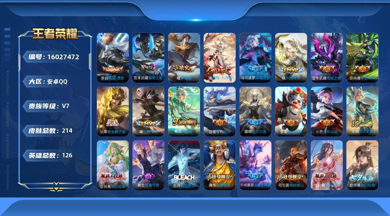 WZQM488564王者荣耀账号详情图18 WZQM488564王者荣耀账号详情图18