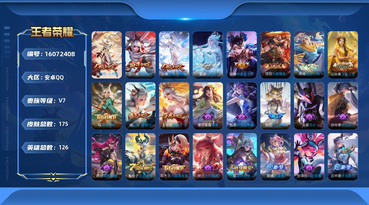 WZQM489051王者荣耀账号详情图14