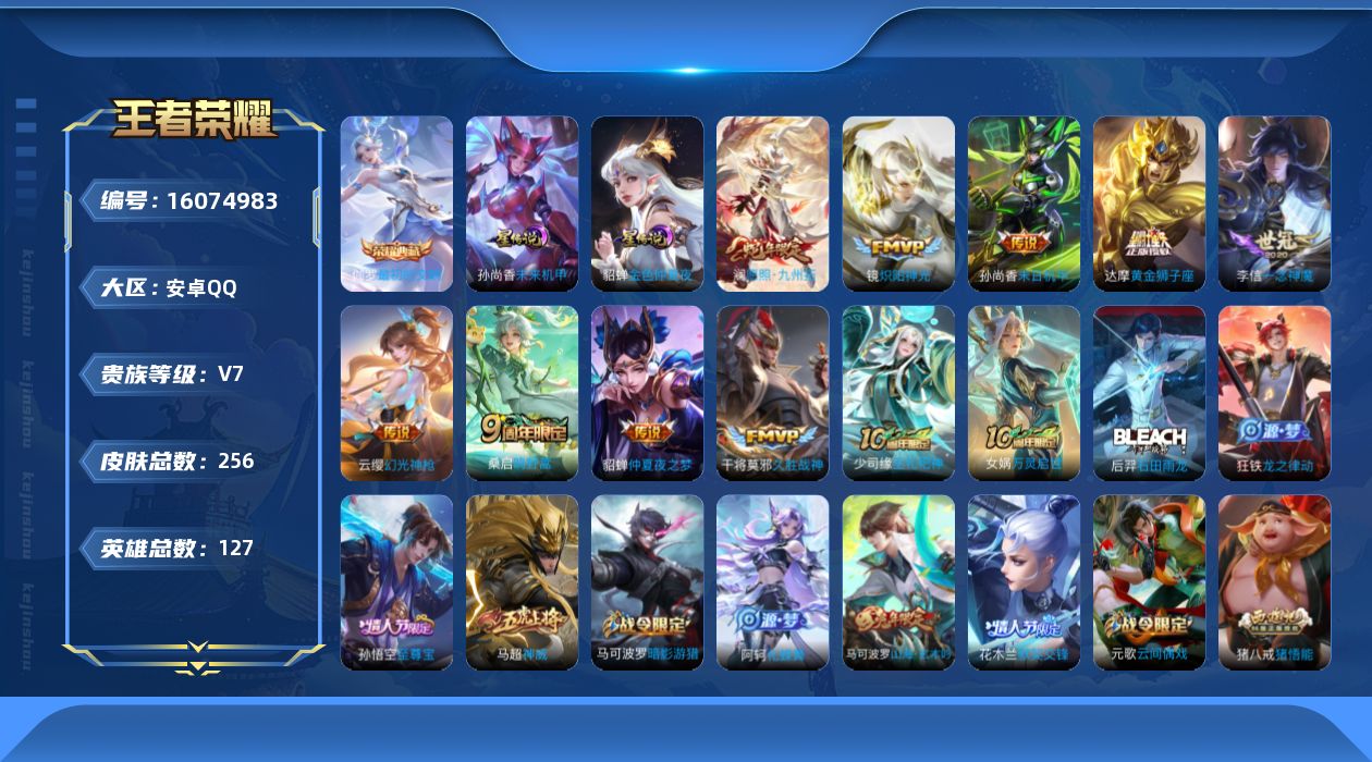 WZQM489304王者荣耀账号详情图18