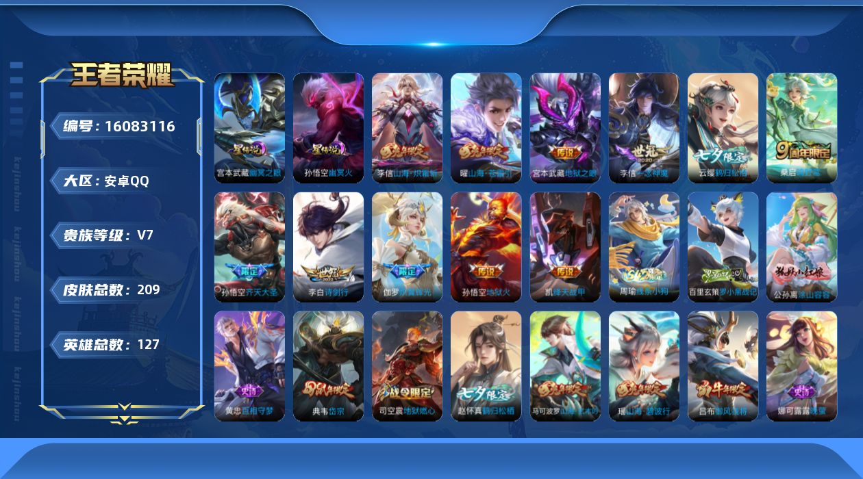 WZQM490331王者荣耀账号详情图17 WZQM490331王者荣耀账号详情图17