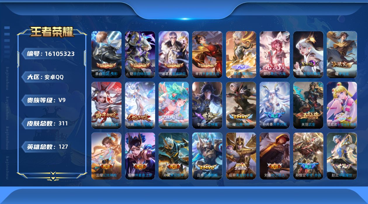 WZQM491344王者荣耀账号详情图20