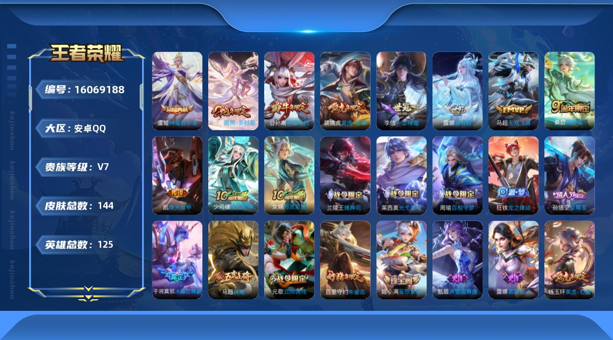 WZQM488393王者荣耀账号详情图13