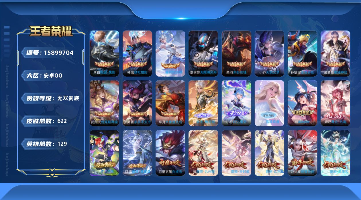 WZQM489942王者荣耀账号详情图14