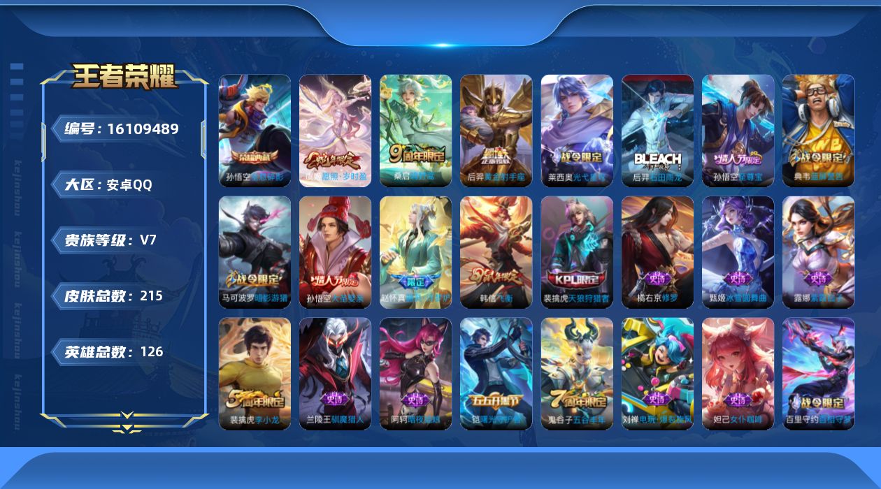 WZQM491802王者荣耀账号详情图15 WZQM491802王者荣耀账号详情图15
