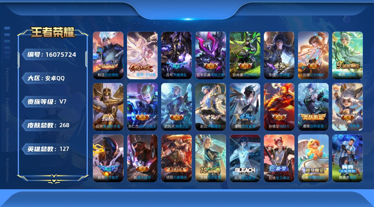 WZQM496611王者荣耀账号详情图17 WZQM496611王者荣耀账号详情图17