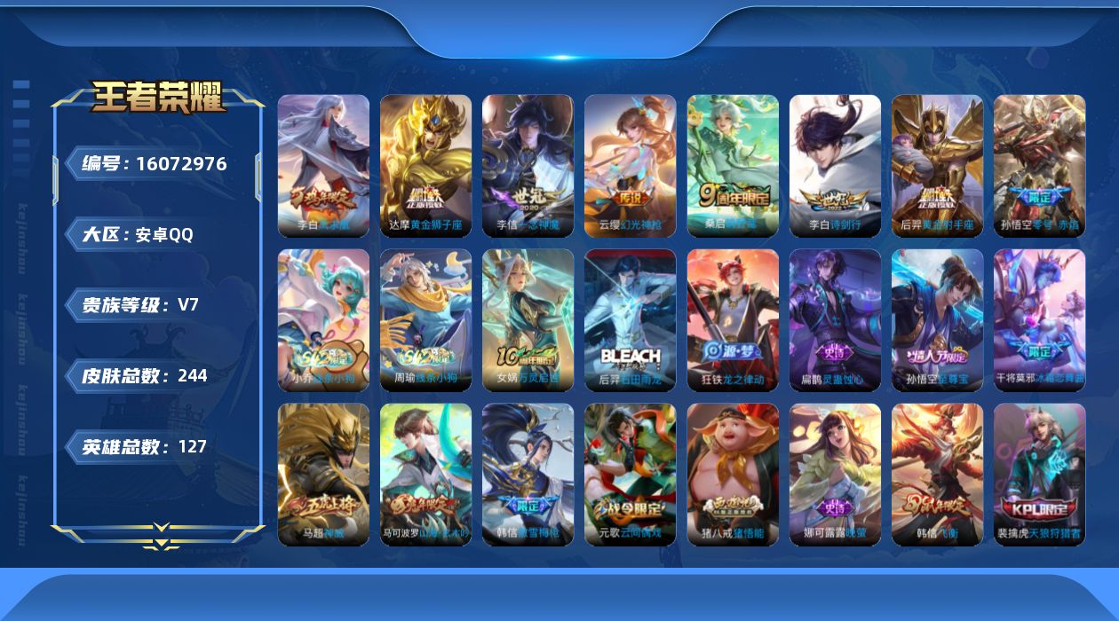 WZQM496548王者荣耀账号详情图16