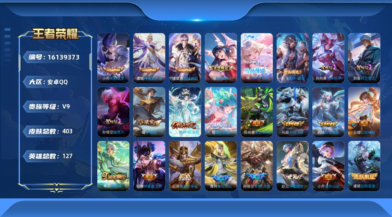 WZQM493686王者荣耀账号详情图13