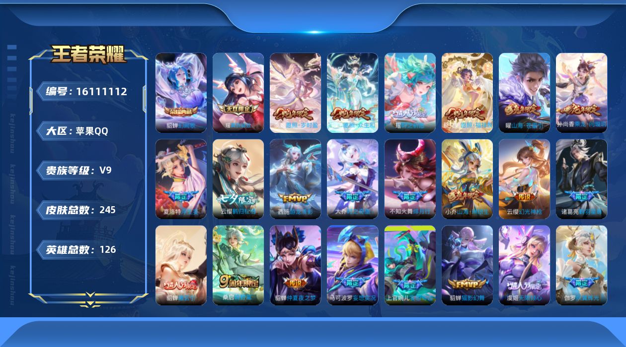 WZQM491991王者荣耀账号详情图17