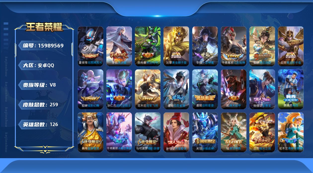 WZQM491717王者荣耀账号详情图16