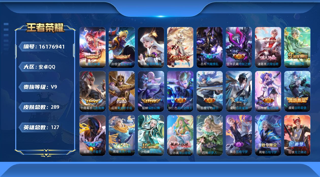 WZQM496575王者荣耀账号详情图18