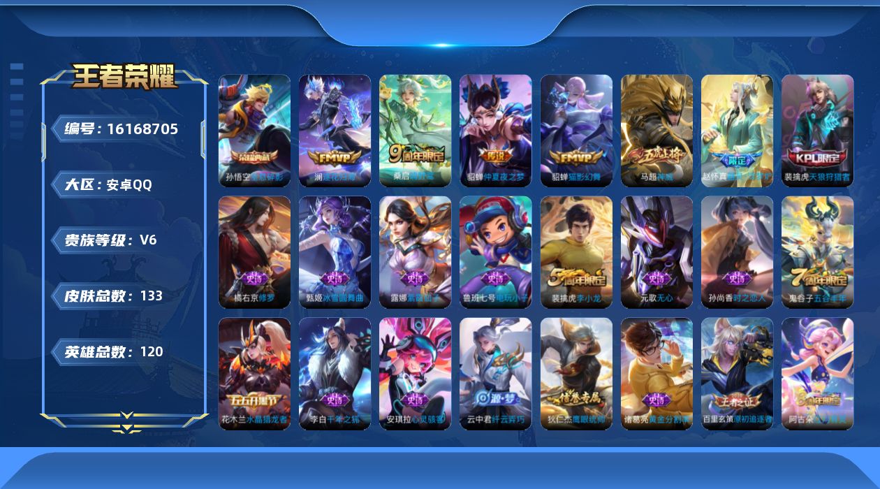 WZQM496784王者荣耀账号详情图17