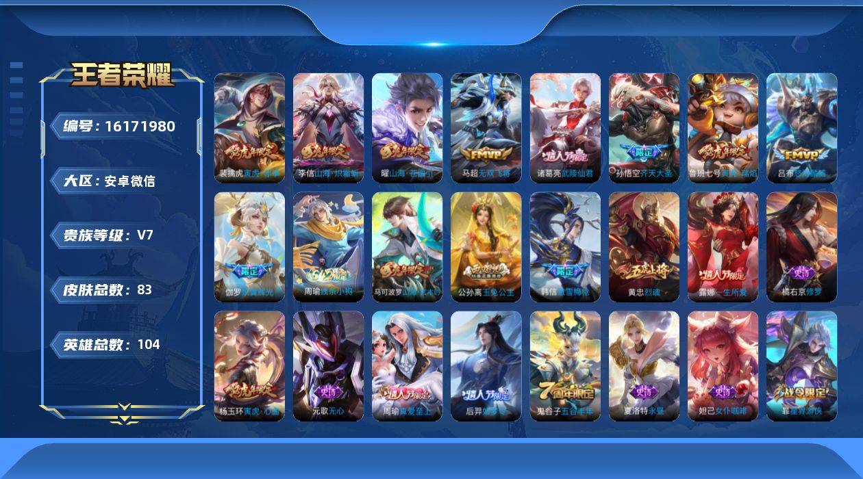 WZQM496833王者荣耀账号详情图14