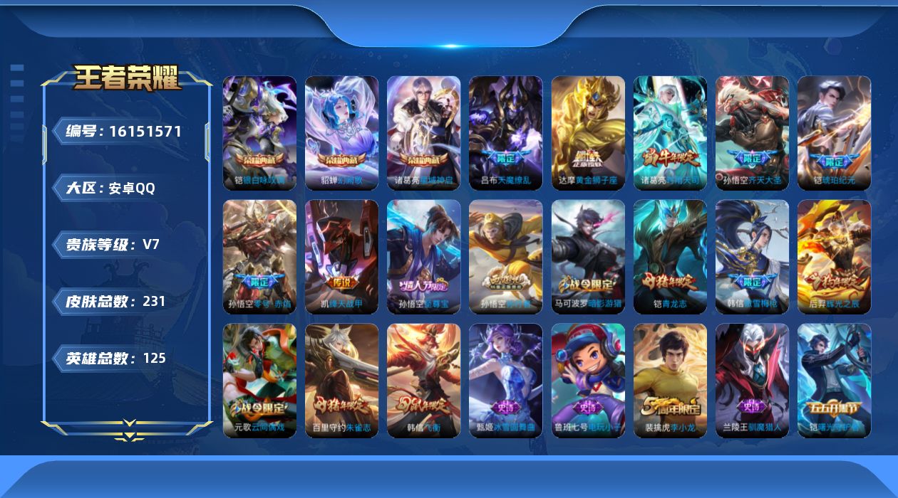 WZQM494402王者荣耀账号详情图15