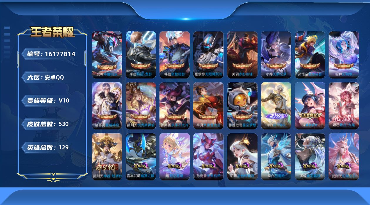 WZQM497046王者荣耀账号详情图21