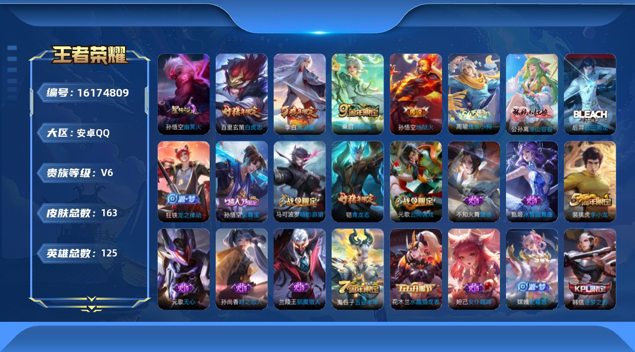 WZQM496341王者荣耀账号详情图17