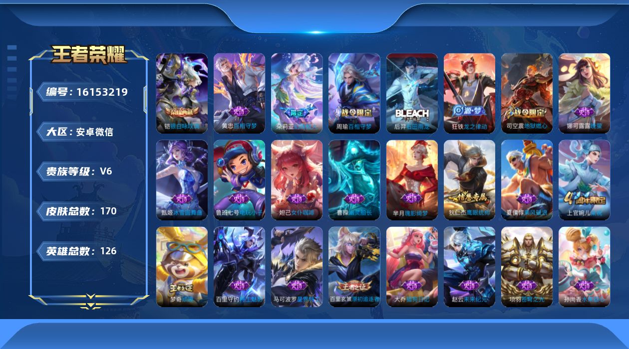 WZQM494494王者荣耀账号详情图14