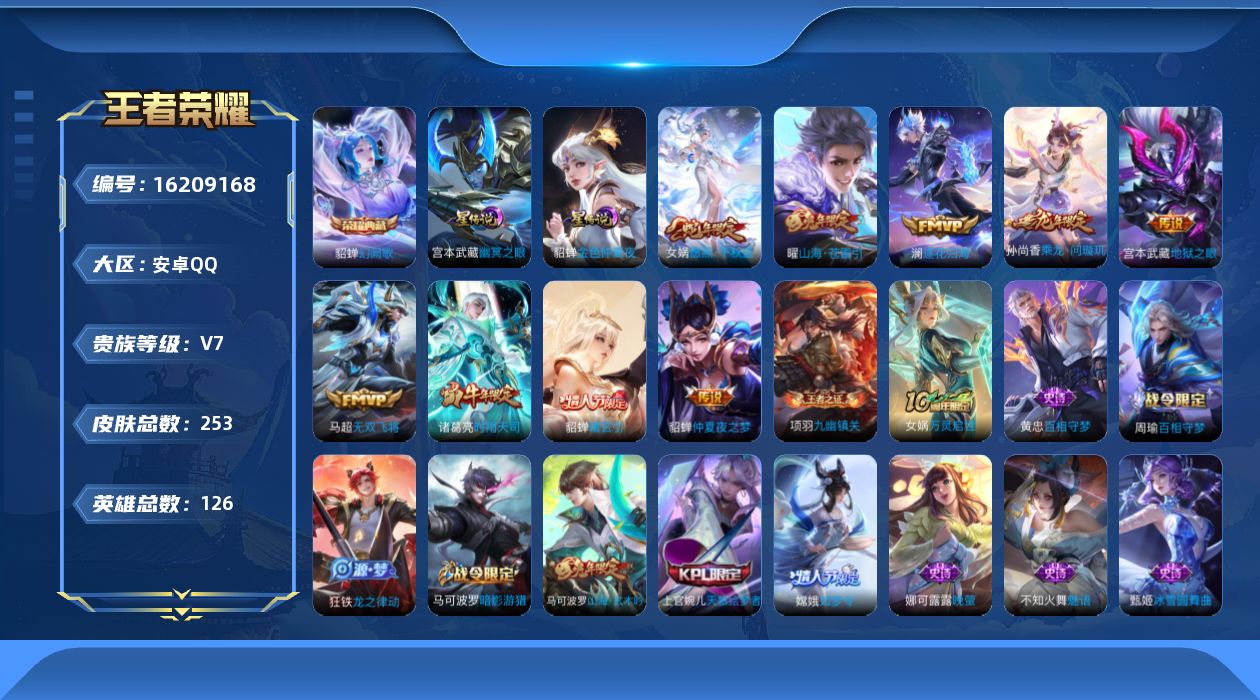 WZQM499306王者荣耀账号详情图17