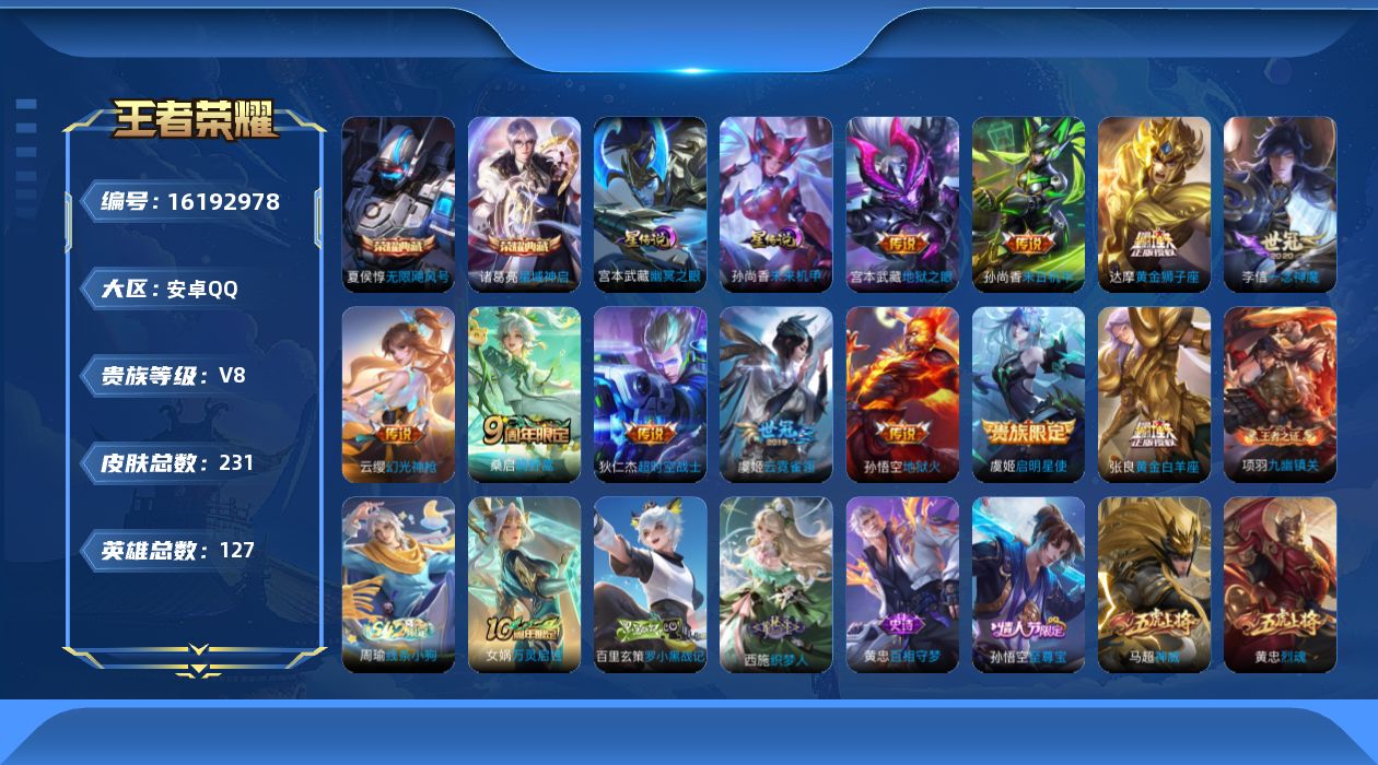 WZQM497926王者荣耀账号详情图18