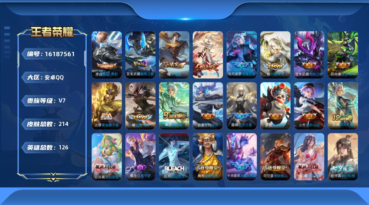 WZQM497596王者荣耀账号详情图18