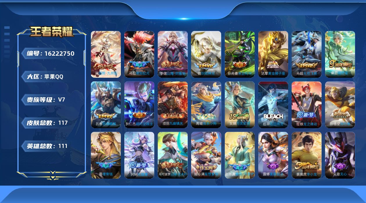 WZQM4100691王者荣耀账号详情图11