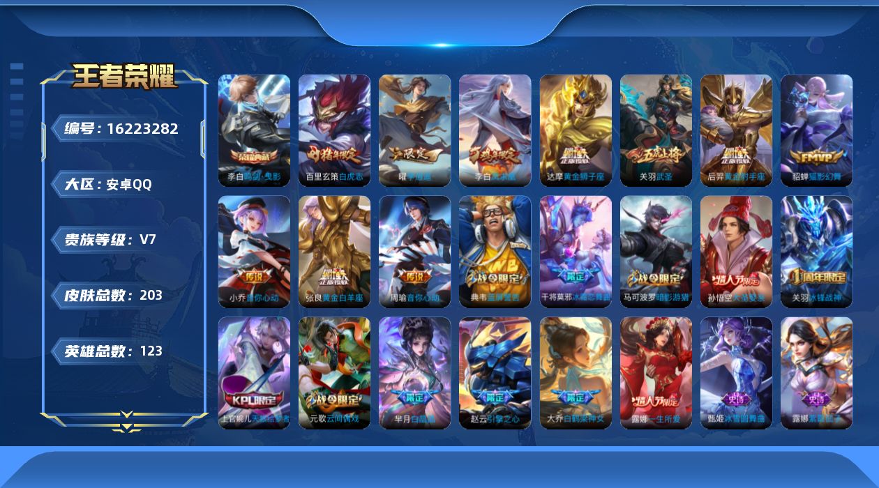 WZQM4100857王者荣耀账号详情图13