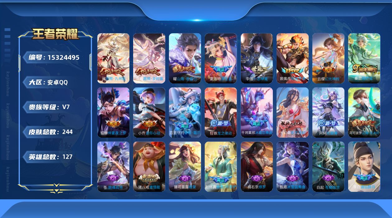 WZQM422282王者荣耀账号详情图13