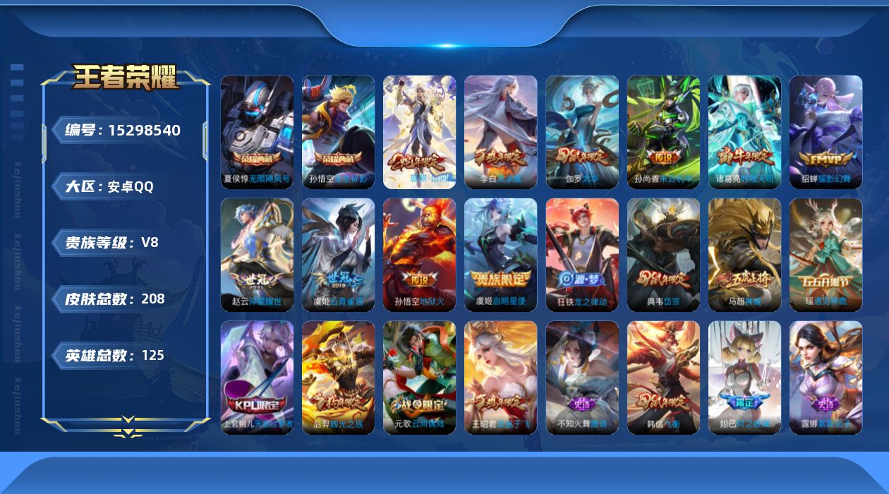 WZQM419286王者荣耀账号详情图14