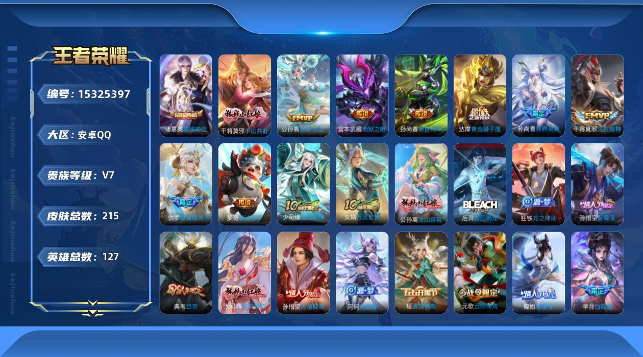 WZQM422308王者荣耀账号详情图13 WZQM422308王者荣耀账号详情图13