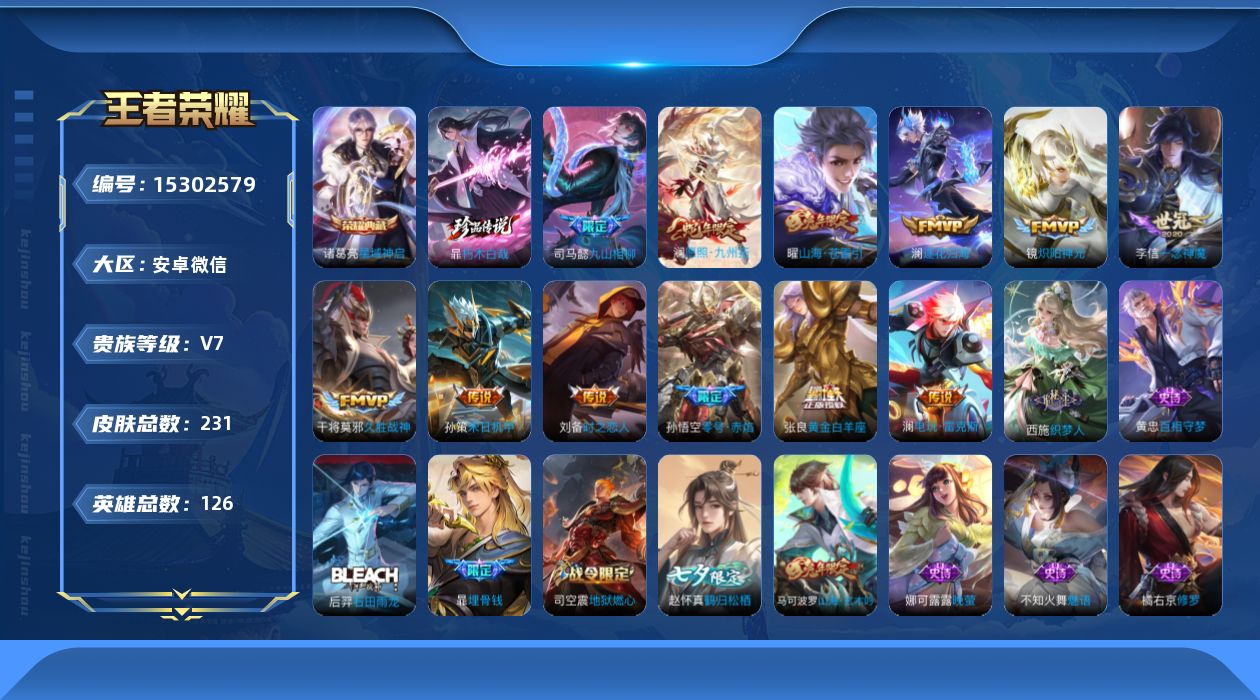 WZQM421246王者荣耀账号详情图17
