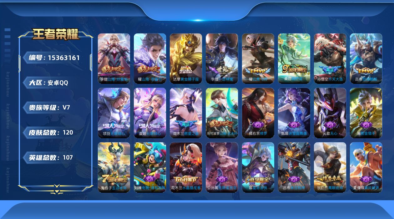 WZQM423451王者荣耀账号详情图14