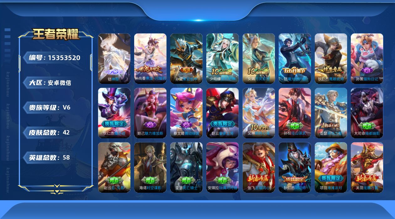 WZQM423325王者荣耀账号详情图13 WZQM423325王者荣耀账号详情图13