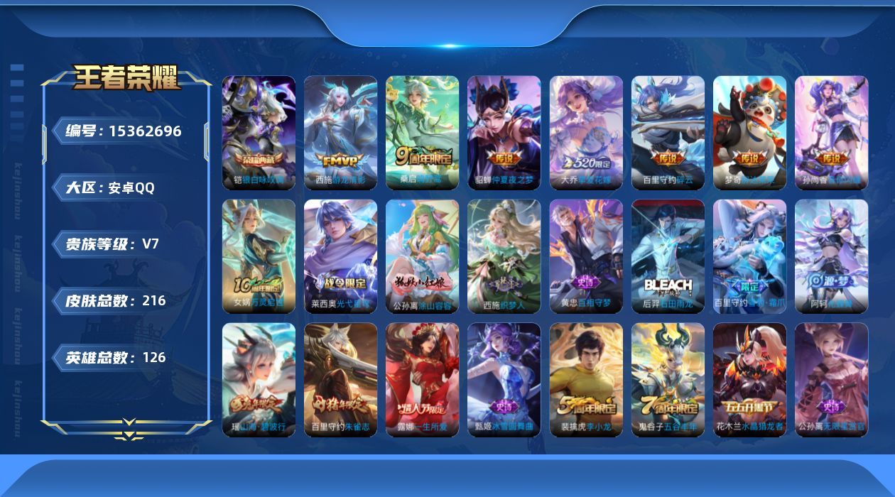 WZQM423447王者荣耀账号详情图13