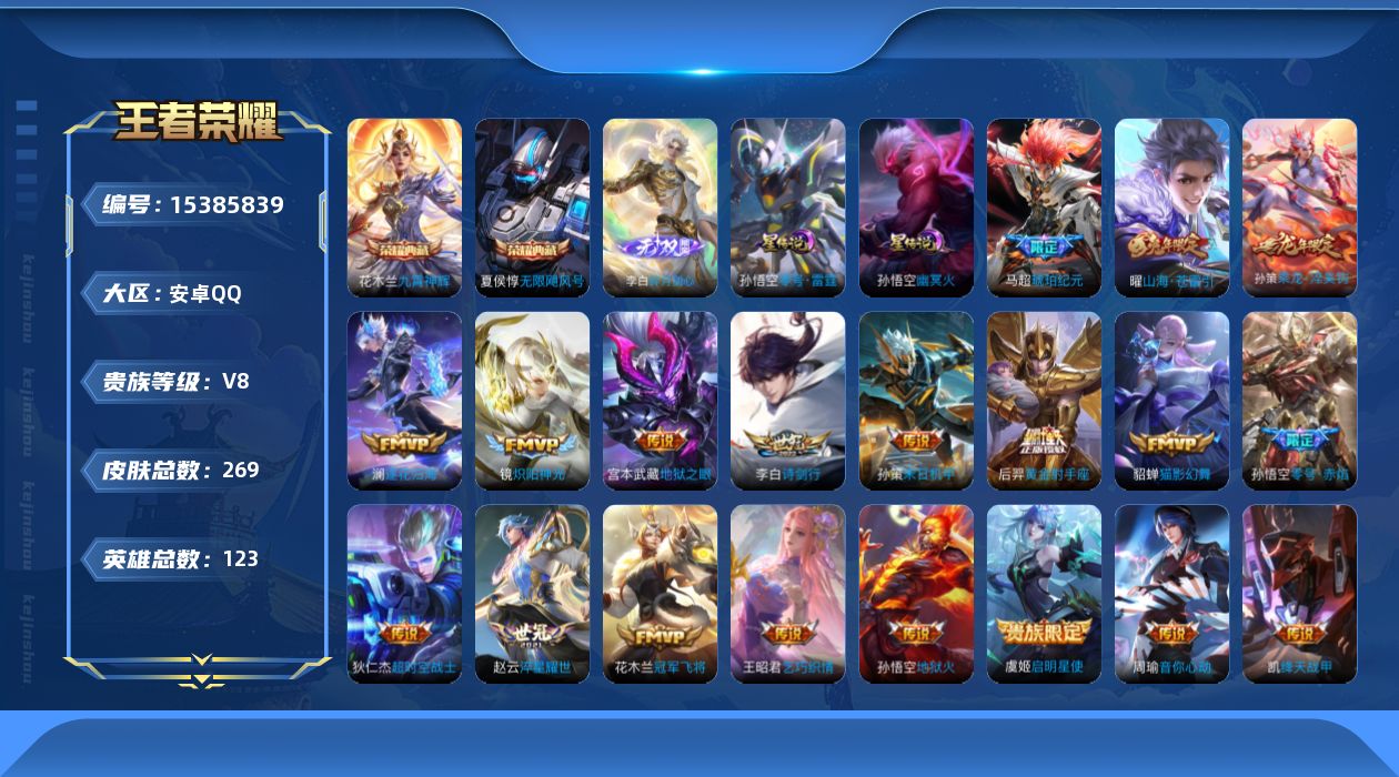 WZQM425240王者荣耀账号详情图19