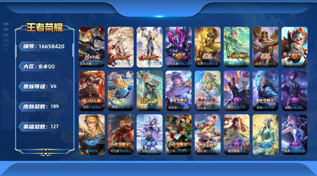 WZQM4145029王者荣耀账号详情图13