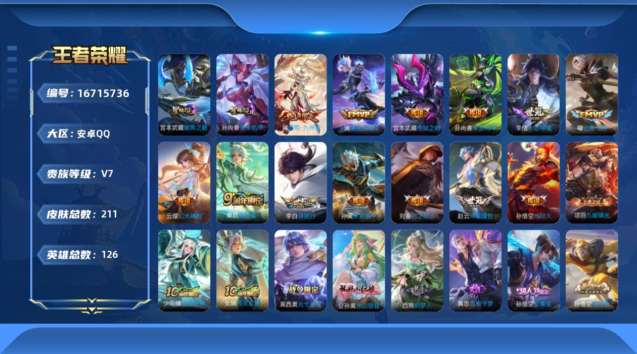 WZQM4150108王者荣耀账号详情图18