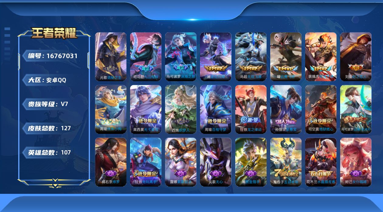 WZQM4161636王者荣耀账号详情图13