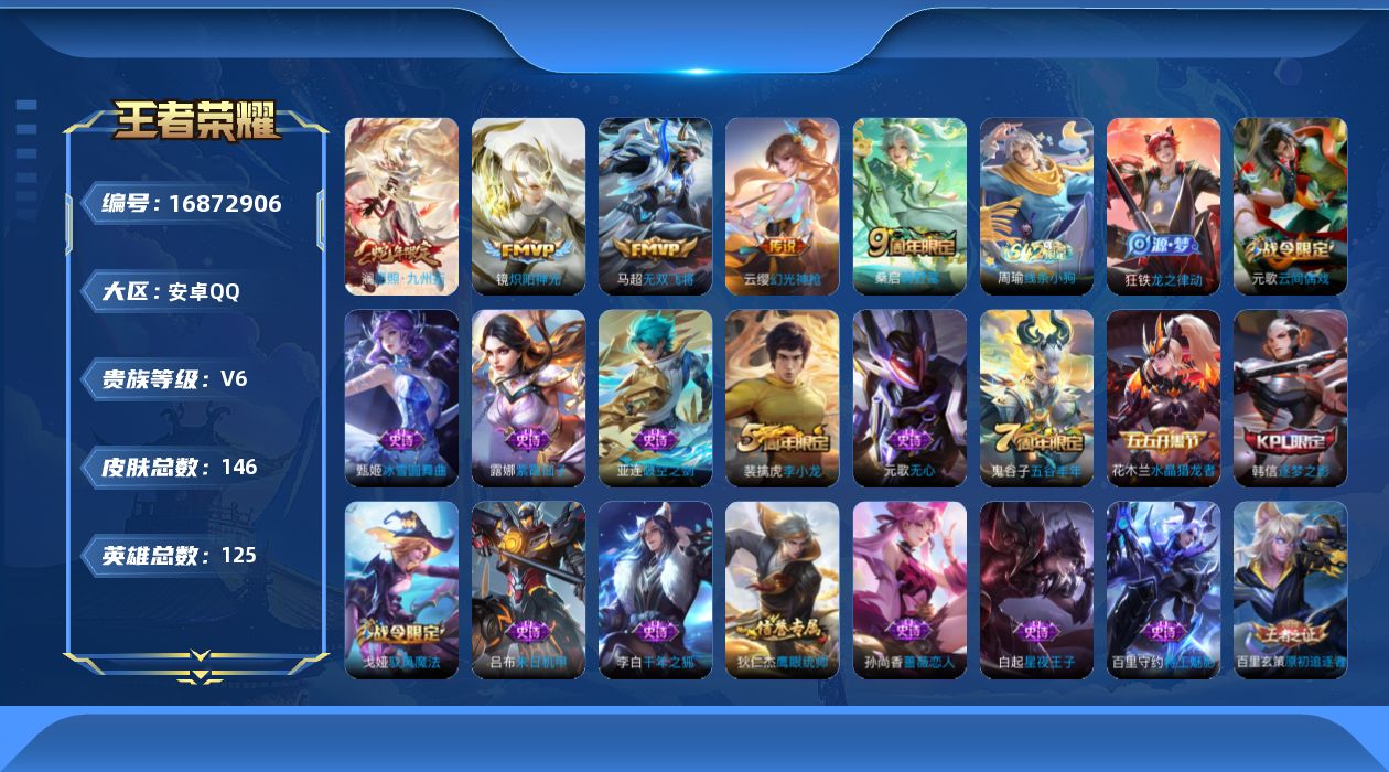 WZQM4170452王者荣耀账号详情图14