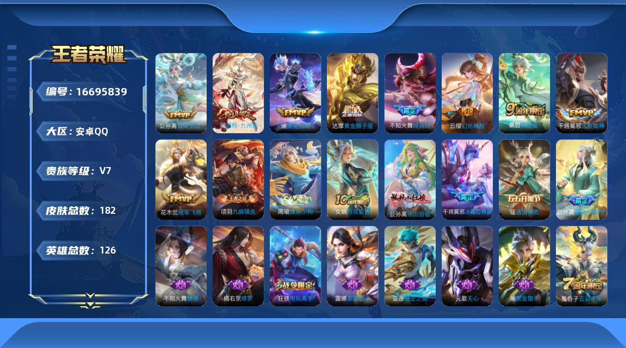 WZQM4160256王者荣耀账号详情图24