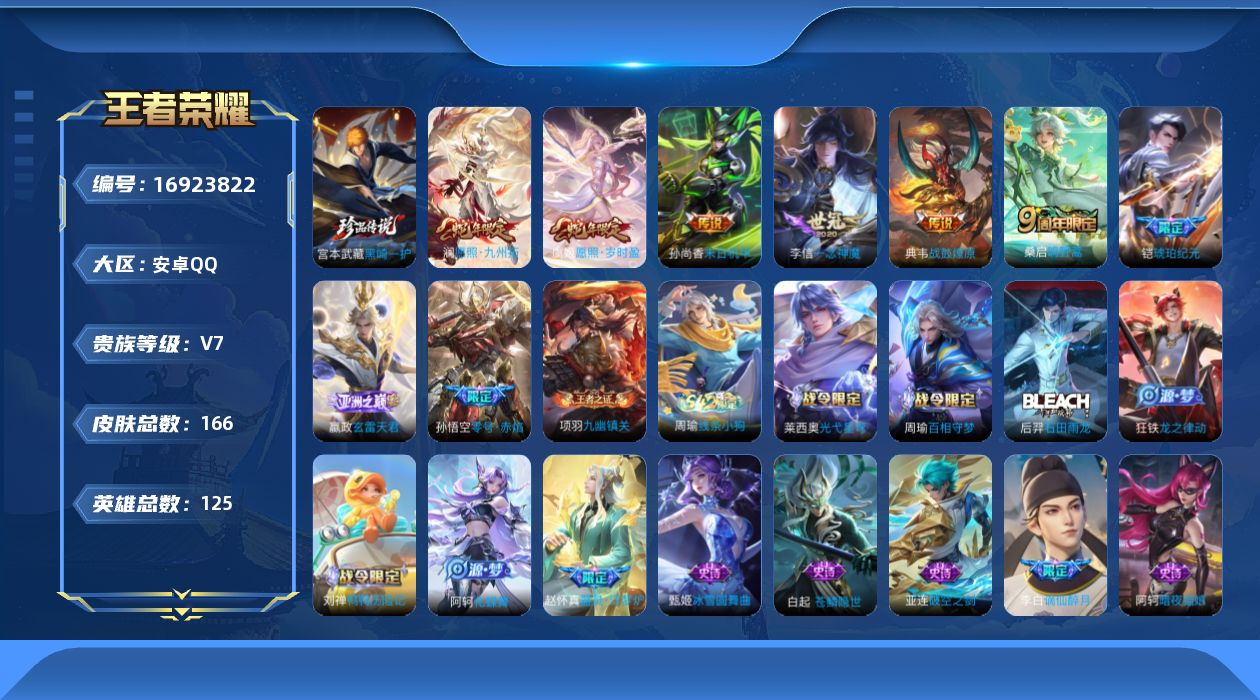 WZQM4170997王者荣耀账号详情图14